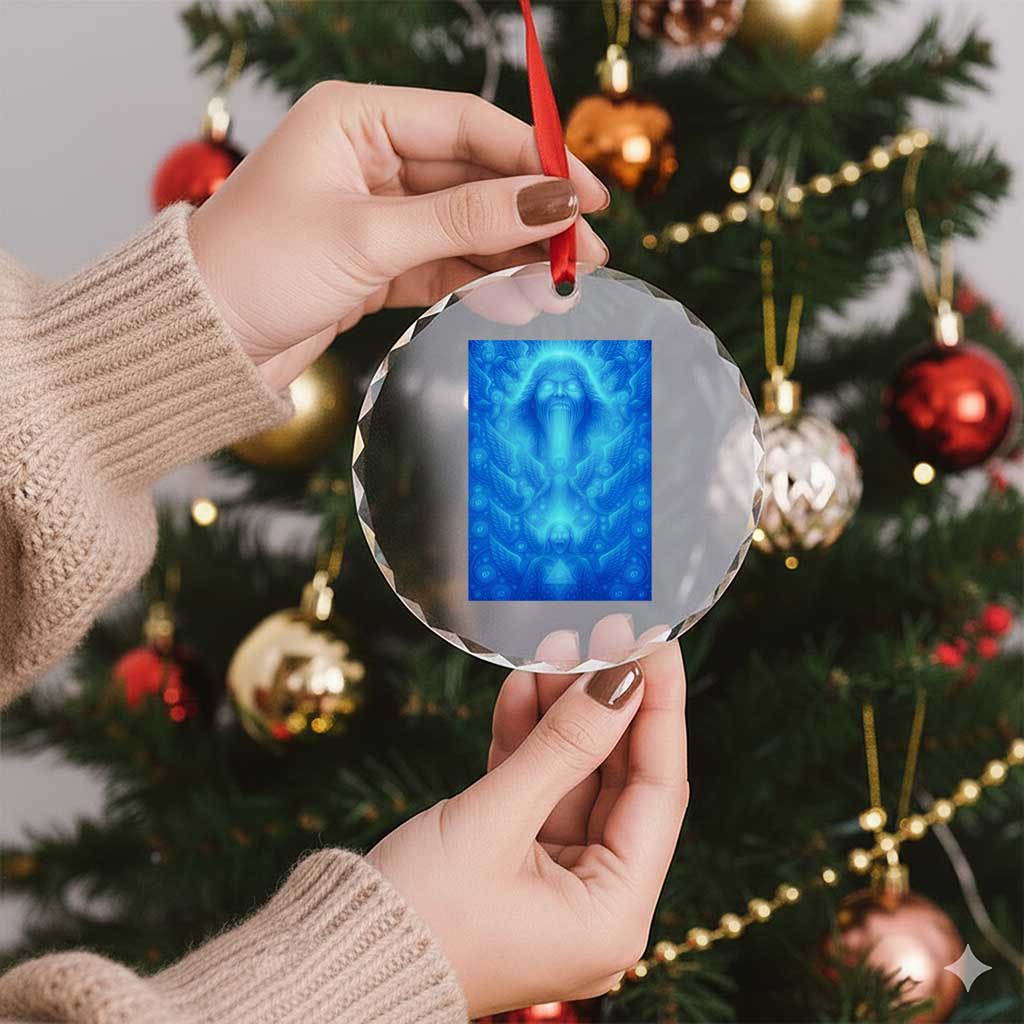 Divine 67 Meme Crystal Glass Ornament Celestial Mason 6 7 Spiritual Six Seven Angelcore TS02 Print Your Wear