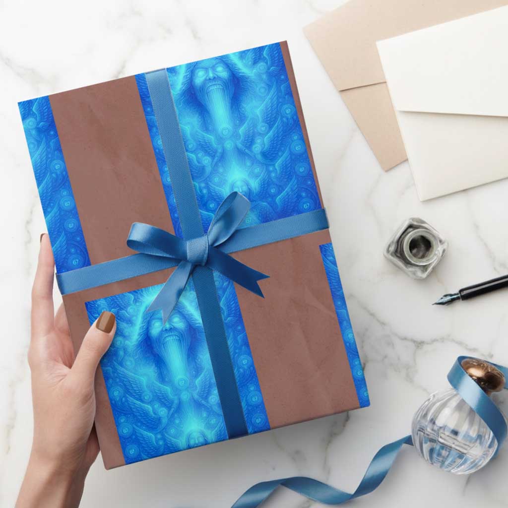 Divine 67 Meme Wrapping Paper Roll Celestial Mason 6 7 Spiritual Six Seven Angelcore TS02 Mocha Print Your Wear