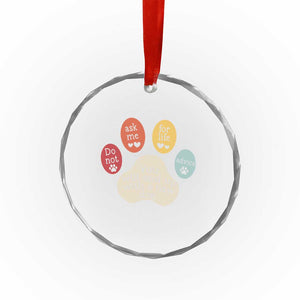 Do Not Ask Me For Life Advice Crystal Glass Ornament Funny Sarcastic Dog Lover Gift