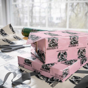 Do Not Make Peace With Evil Wrapping Paper Roll Archangel Saint Michael TS12 Light Pink Print Your Wear