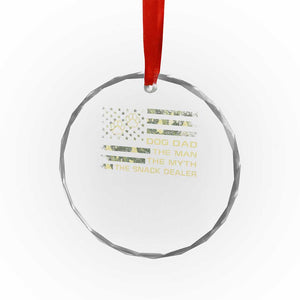 Dog Dad Crystal Glass Ornament Fathers Day Gift for Dog Lovers Camo American Flag USA TS10 Print Your Wear