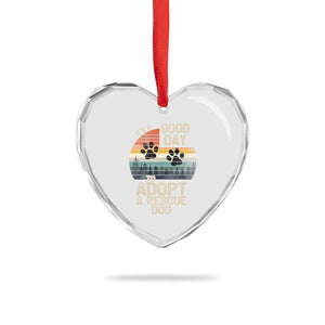Dog Rescue Heart Crystal Glass Ornament Retro Its A Good Day to Adopt Rescue Dog TS10 Print Your Wear