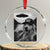 Dog Selfie With Alien UFO Crystal Glass Ornament Funny Fishing Golden Retriever Smoking Dog Lover TS10 Transparent Glass 3'' Circle Print Your Wear