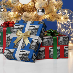 Dog Selfie With Alien UFO Wrapping Paper Roll Funny Fishing Golden Retriever Smoking Dog Lover TS10 Print Your Wear