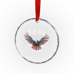 DOGE Department Of Government Efficiency Crystal Glass Ornament Est 2025 American Eagle TS02 Print Your Wear