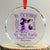 Domestic Violence Awareness Crystal Glass Ornament Halloween October Wear Purple Ghost - Print Your Wear
