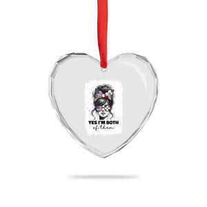 Dominican American Woman Heart Crystal Glass Ornament Yes Im Both Of Them TS10 Print Your Wear