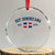 Dominican Republic Crystal Glass Ornament Vintage Distressed Varsity Rep Dominicana Flag - Print Your Wear