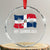 Dominican Republic Flag Crystal Glass Ornament Island Pride Caribbean Heritage - Print Your Wear