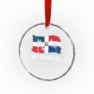 Dominican Republic Flag Crystal Glass Ornament Island Pride Caribbean Heritage TS10 Print Your Wear
