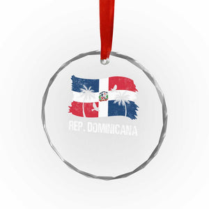 Dominican Republic Flag Crystal Glass Ornament Island Pride Caribbean Heritage - Print Your Wear