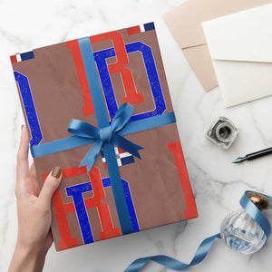 Dominican Republic Wrapping Paper Roll Distressed RD Flag Dominican Pride TS10 Mocha Print Your Wear