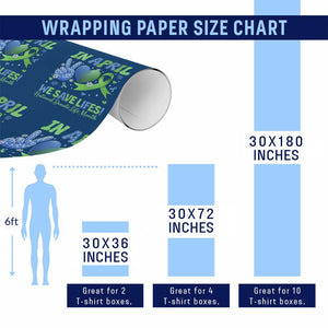 Donate Life Month Wrapping Paper Roll In April We Save Lives Organ Donation TS10 Print Your Wear