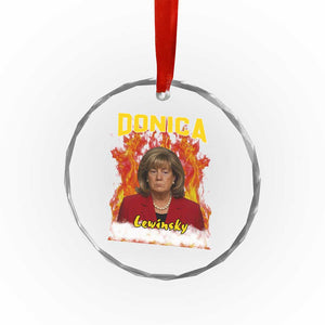 Donica Lewinsky Fire Trump Meme Crystal Glass Ornament Viral Scandal Parody Political Roast Vibes TS02 Print Your Wear