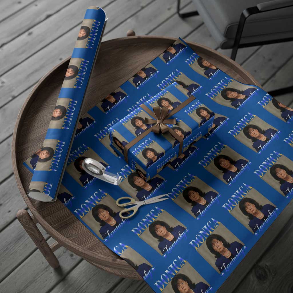 Donica Lewinsky Meme Wrapping Paper Roll Viral Trump Parody Scandal Internet Humor TS02 Blue Print Your Wear