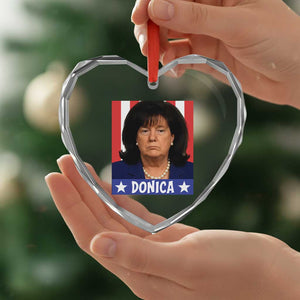 Donica Lewinsky Political Trump Meme Heart Crystal Glass Ornament Hilarious Viral Internet Parody TS02 Print Your Wear