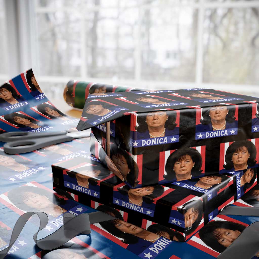 Donica Lewinsky Political Trump Meme Wrapping Paper Roll Hilarious Viral Internet Parody TS02 Black Print Your Wear