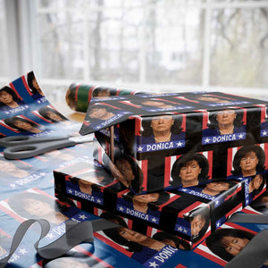 Donica Lewinsky Political Trump Meme Wrapping Paper Roll Hilarious Viral Internet Parody TS02 Black Print Your Wear