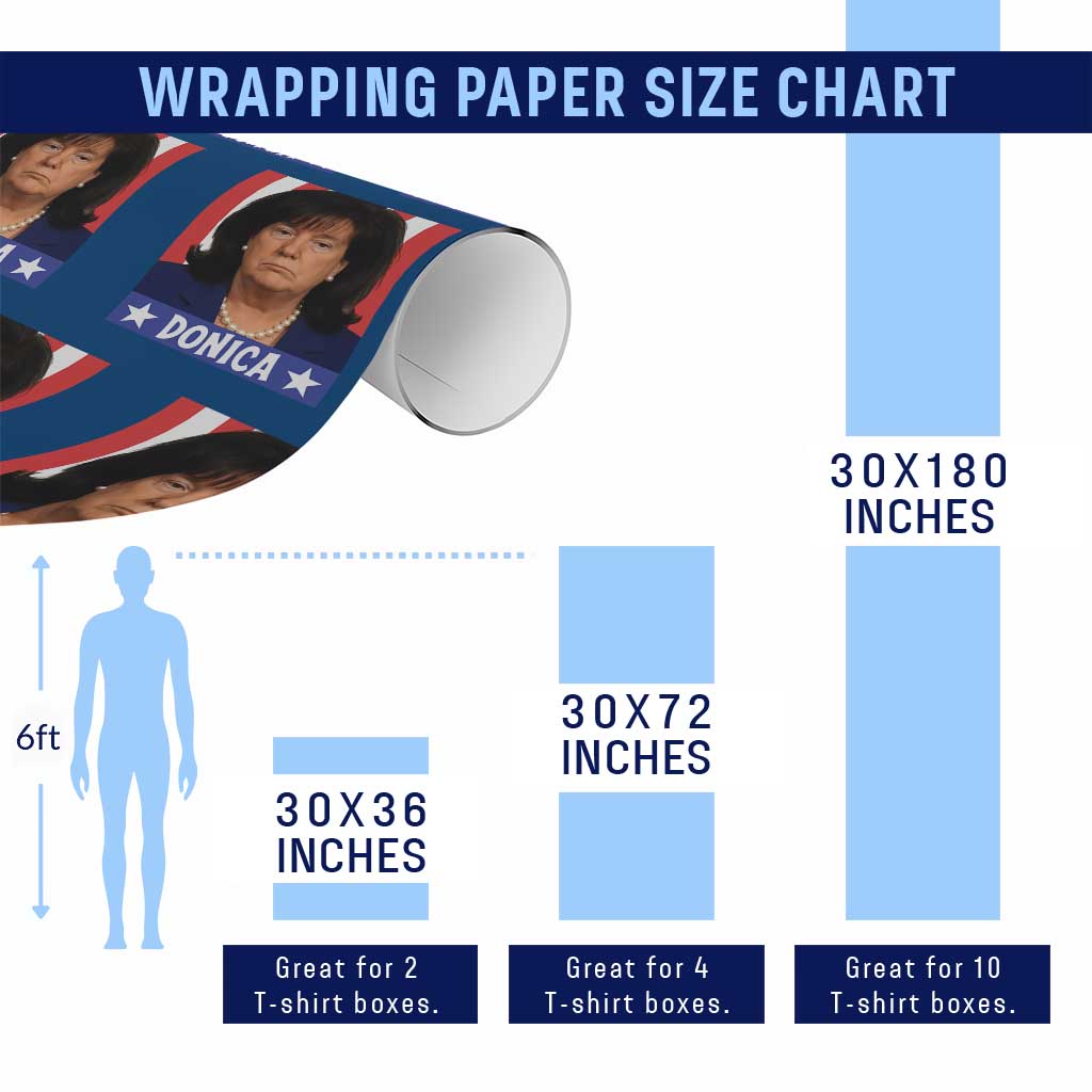 Donica Lewinsky Political Trump Meme Wrapping Paper Roll Hilarious Viral Internet Parody TS02 Print Your Wear