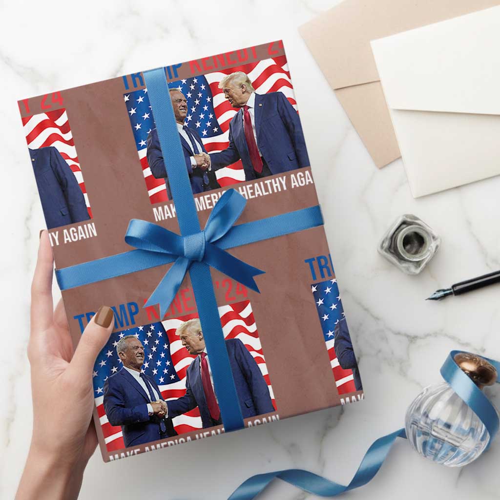 Donny Bobby 2024 Wrapping Paper Roll Robert Kennedy Jr RFK and Trump Unity TS02 Mocha Print Your Wear