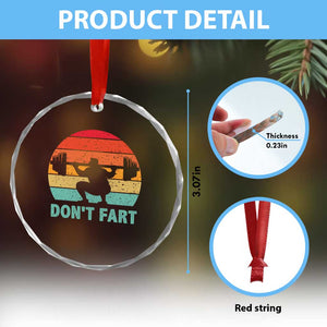 Dont Fart Fitness Gym Workout Weights Squat Humor Crystal Glass Ornament TS11 Print Your Wear