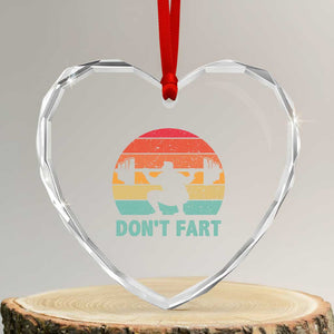 Dont Fart Fitness Gym Workout Weights Squat Humor Heart Crystal Glass Ornament TS11 Transparent Glass 3'' Heart Print Your Wear
