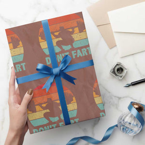 Dont Fart Fitness Gym Workout Weights Squat Humor Wrapping Paper Roll TS11 Mocha Print Your Wear