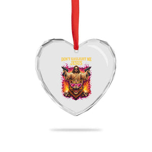 Dont Gaslight Me Jesus Heart Crystal Glass Ornament Princess Cat Princess Meme Faith Humor TS11 Print Your Wear