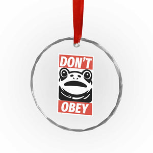 Don't Obey Portland Frog Crystal Glass Ornament Protest Parody Poster Graphic TS02 Print Your Wear