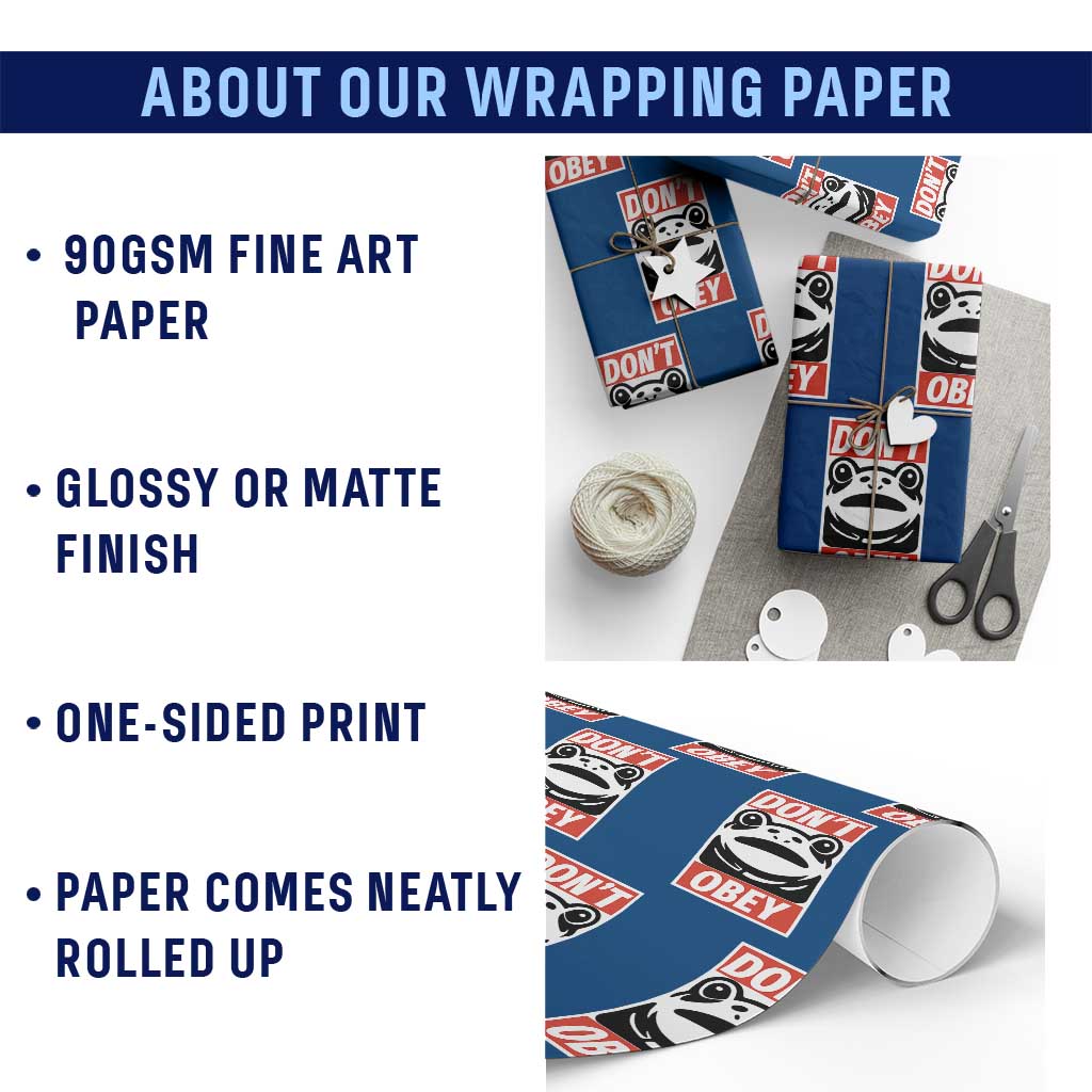 Don't Obey Portland Frog Wrapping Paper Roll Protest Parody Poster Graphic TS02 Print Your Wear