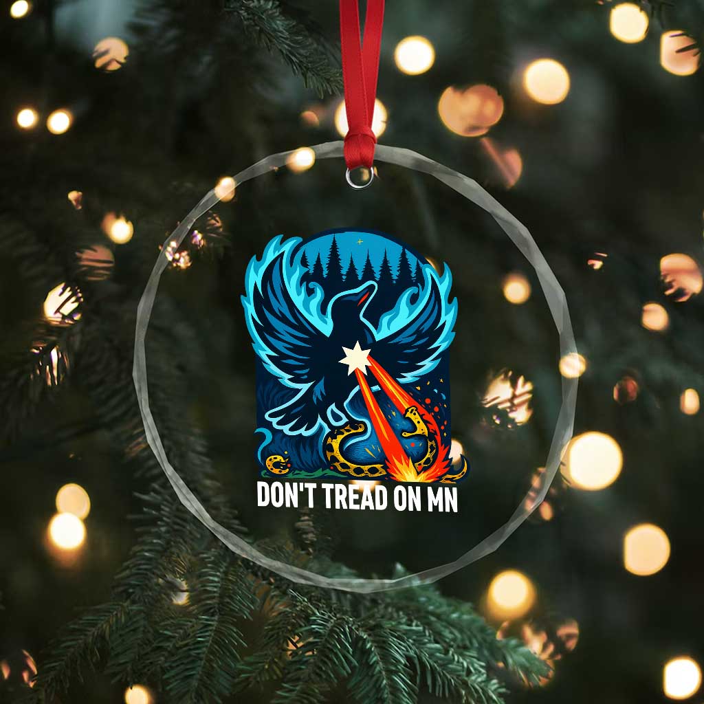 Don’t Tread on MN Minnesota Crystal Glass Ornament Rebel Loon Ice Out Resistance TS02 Print Your Wear