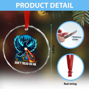Don’t Tread on MN Minnesota Crystal Glass Ornament Rebel Loon Ice Out Resistance TS02 Print Your Wear
