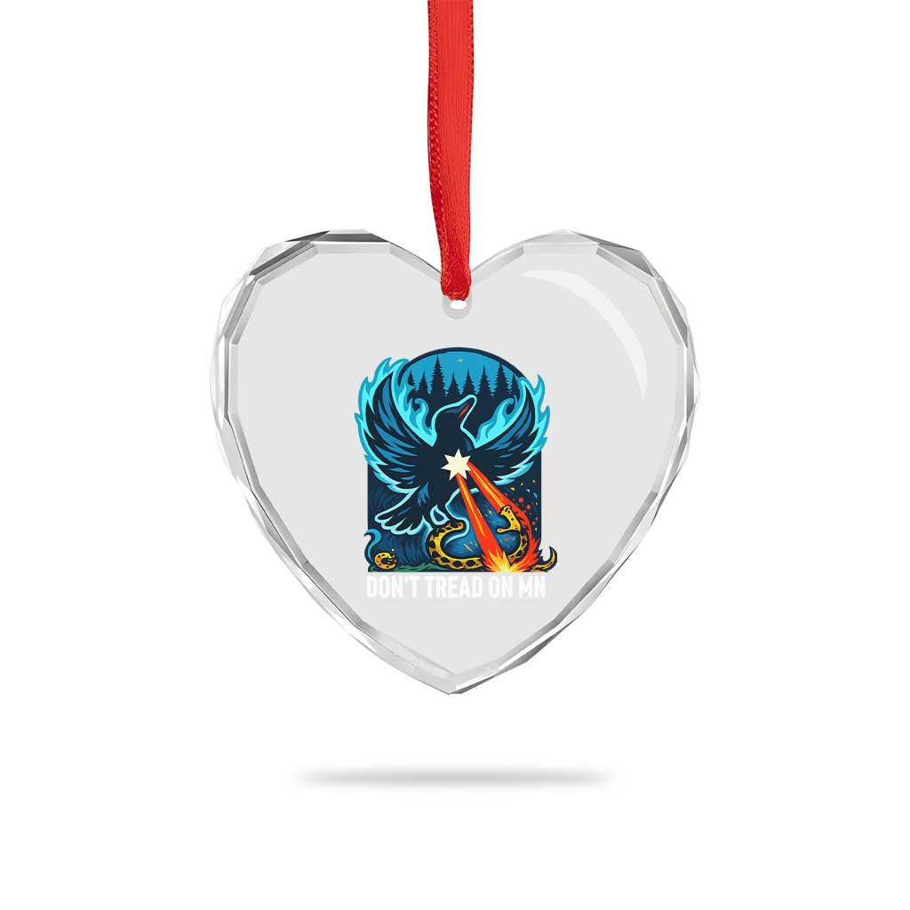 Don’t Tread on MN Minnesota Heart Crystal Glass Ornament Rebel Loon Ice Out Resistance TS02 Print Your Wear