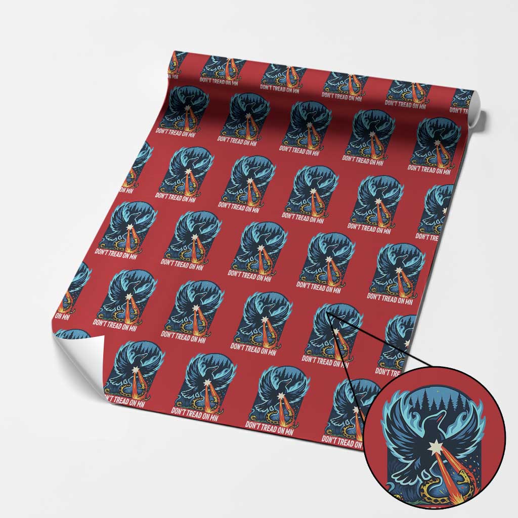 Don’t Tread on MN Minnesota Wrapping Paper Roll Rebel Loon Ice Out Resistance TS02 Red Print Your Wear