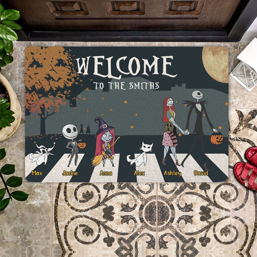 Personalized The Nightmare Before Christmas Family Doormat CTM Custom - Printyourwear
