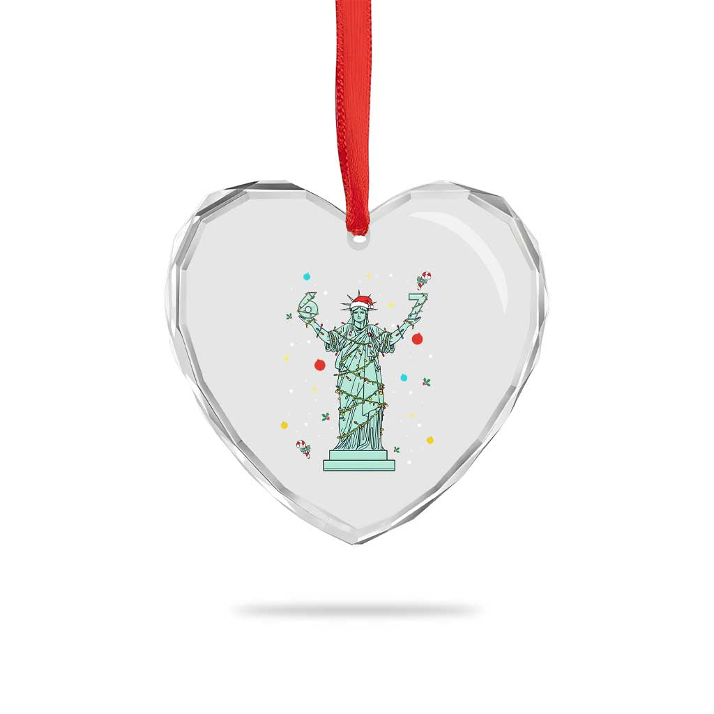 Doot Doot 67 Statue Of Liberty Heart Crystal Glass Ornament Funny Gen Alpha 67 Trend Christmas Gift TS12 Print Your Wear
