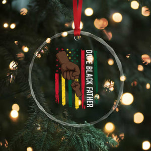 Dope Black Dad Crystal Glass Ornament Vintage American Flag Fist Bump TS11 Print Your Wear