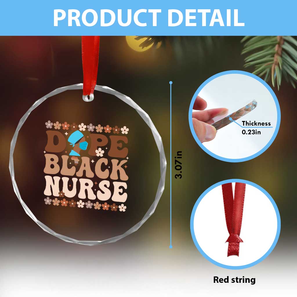 Dope Black Nurse Crystal Glass Ornament African American Black Nurse Gift TS12 Print Your Wear