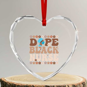 Dope Black Nurse Heart Crystal Glass Ornament African American Black Nurse Gift TS12 Transparent Glass 3'' Heart Print Your Wear