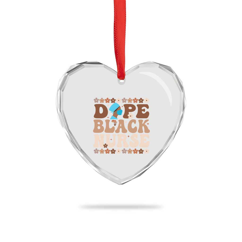 Dope Black Nurse Heart Crystal Glass Ornament African American Black Nurse Gift TS12 Print Your Wear