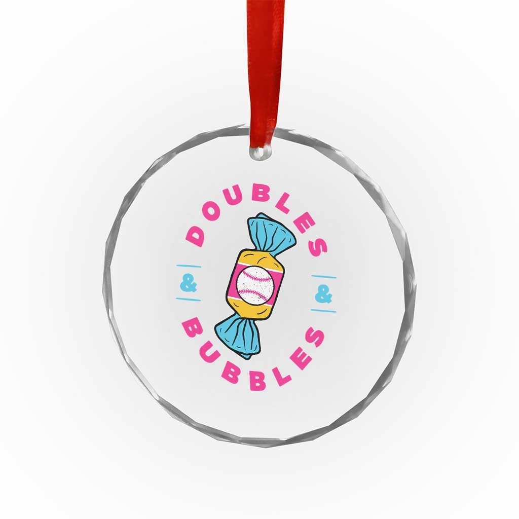 Doubles and Bubbles Baseball Candy Gum Crystal Glass Ornament TS11 Print Your Wear