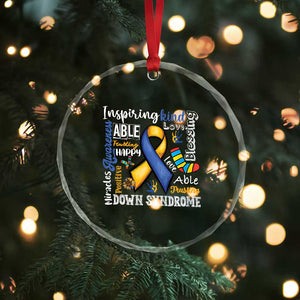Down Syndrome Awareness Crystal Glass Ornament Rock Your Socks Different Not Less TS10 Print Your Wear