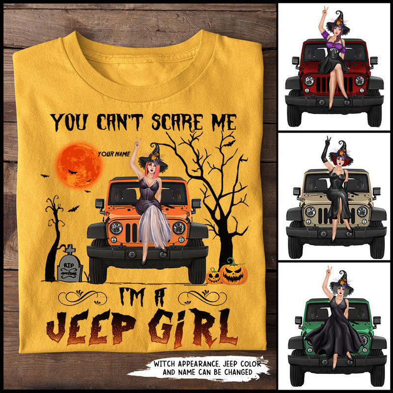Custom JP Shirt You Cant Scare Me Im A JP Girl Halloween Vibes CTM Youth Custom - Printyourwear