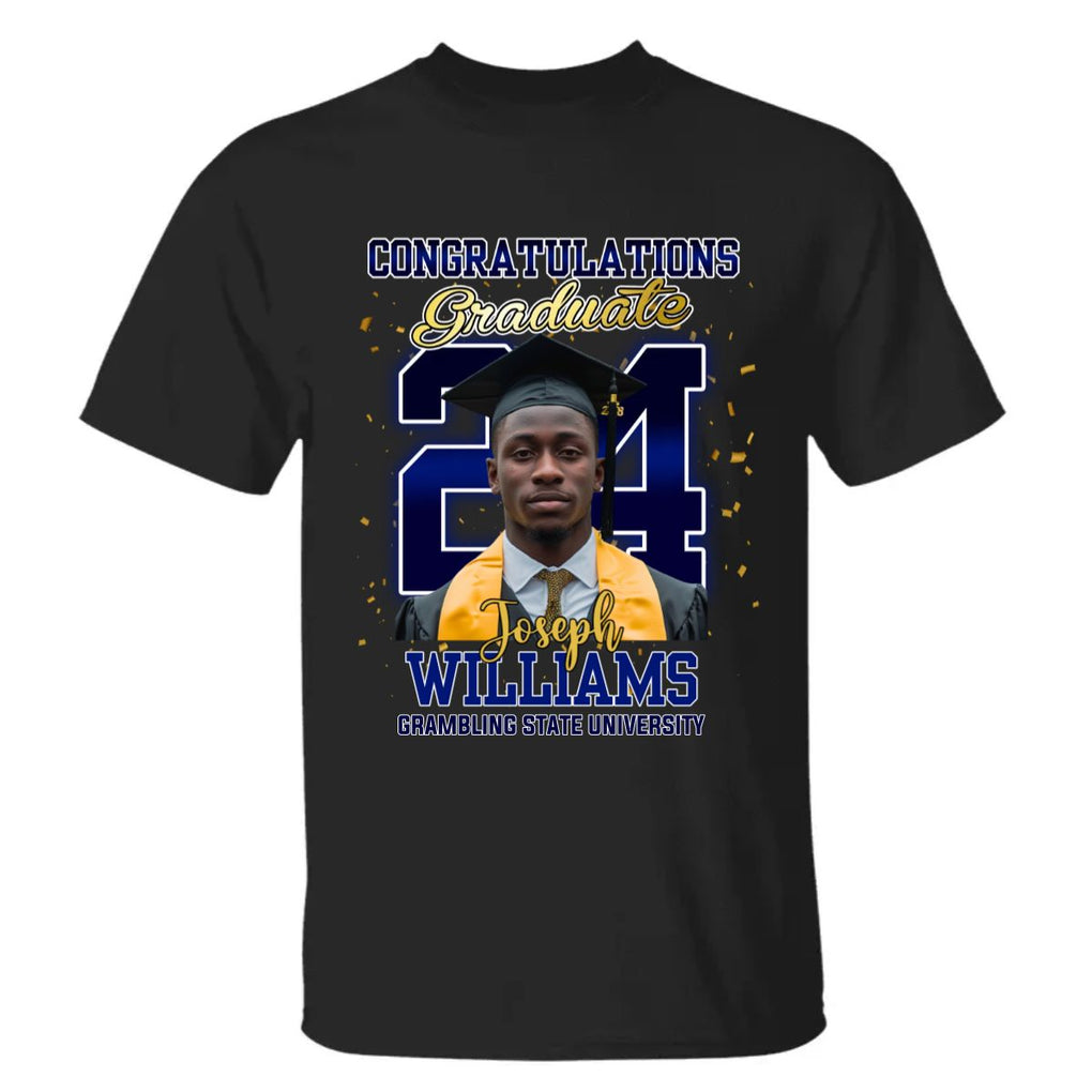 Custom Photo Personalized Graduation Shirt 2024 Graduate Congratulations Gifts CTM02 T Shirt Custom - Printyourwear