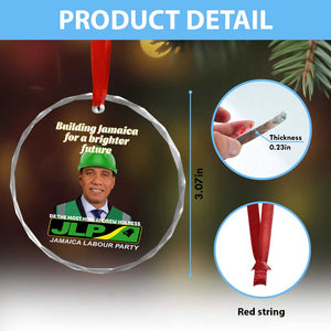 Dr Most Hon Andrew Holness JLP Supporter Crystal Glass Ornament Building Jamaica for a Brighter Future Jamaica Labor Party Politics TS02 Print Your Wear