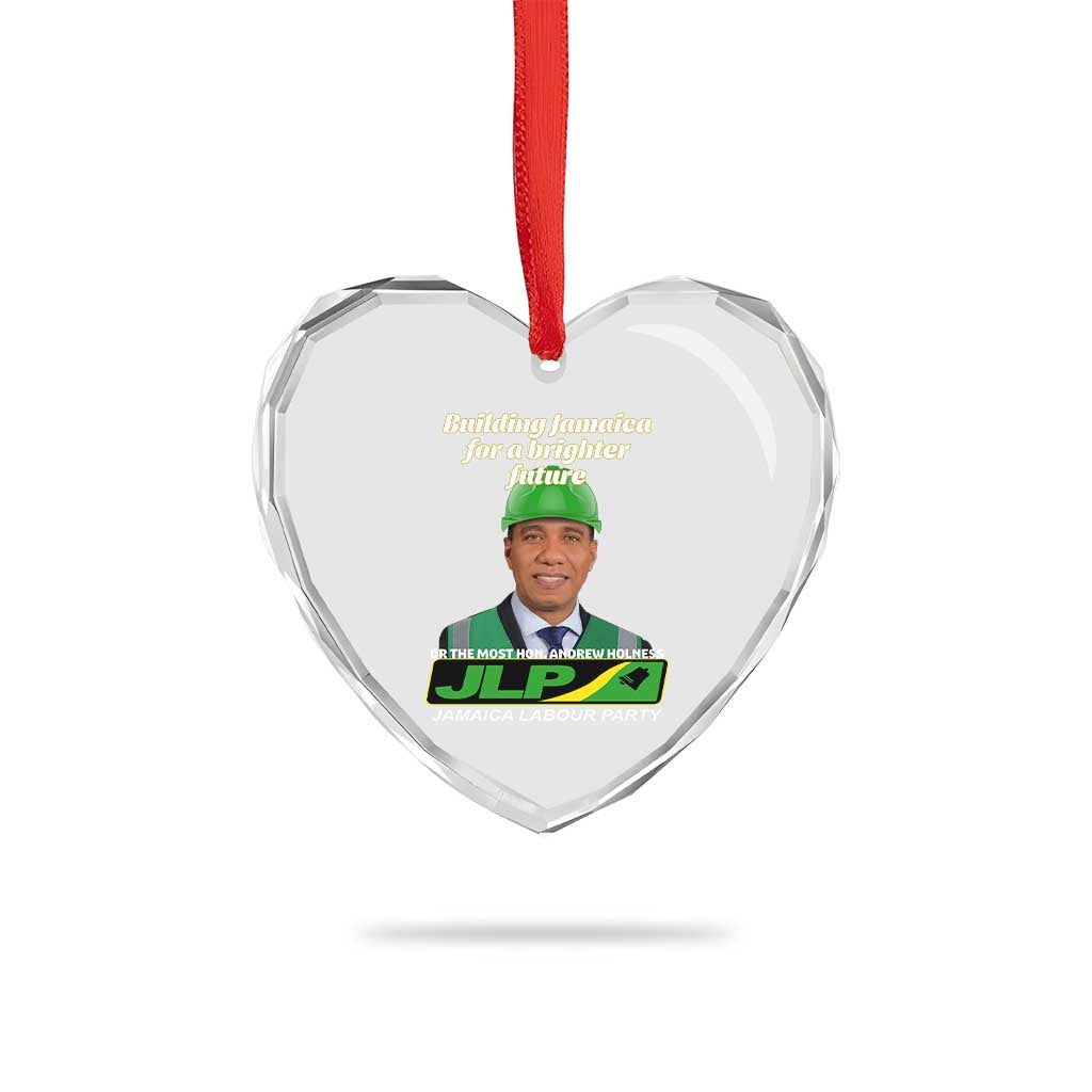 Dr Most Hon Andrew Holness JLP Supporter Heart Crystal Glass Ornament Building Jamaica for a Brighter Future Jamaica Labor Party Politics TS02 Print Your Wear