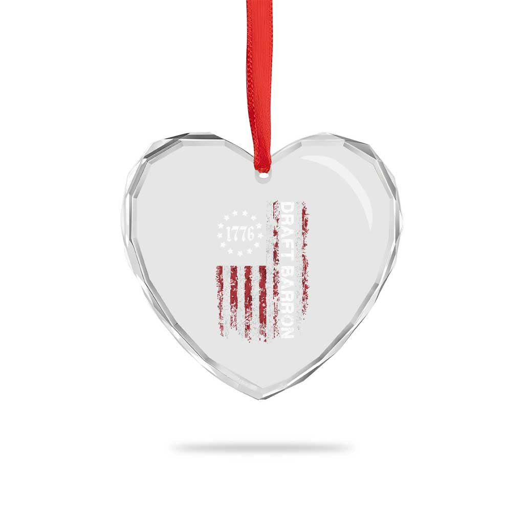 Draft Barron Heart Crystal Glass Ornament Anti War Send Barron Viral Internet Meme TS14 Print Your Wear