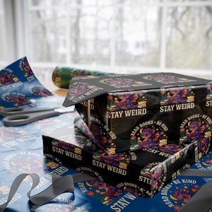 Dragon Read Book Wrapping Paper Roll Funny Read Books Be Kind Stay Weird TS12 Black Print Your Wear