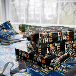 Dream Like King Inspirational MLK Graphic Wrapping Paper Roll Civil Rights Legacy Tribute TS02 Black Print Your Wear