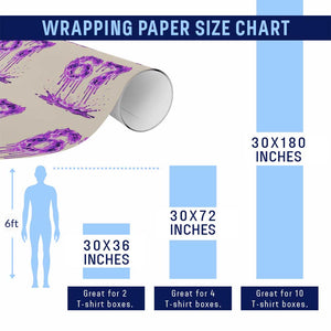 Drip Fire Flame Six Seven Wrapping Paper Roll Trendy Meme Gift TS12 Print Your Wear